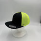 Plain Flat 6P Mesh Trucker Black and Neon Yellow Mesh 12-pck CF6M1867 Cap Hat