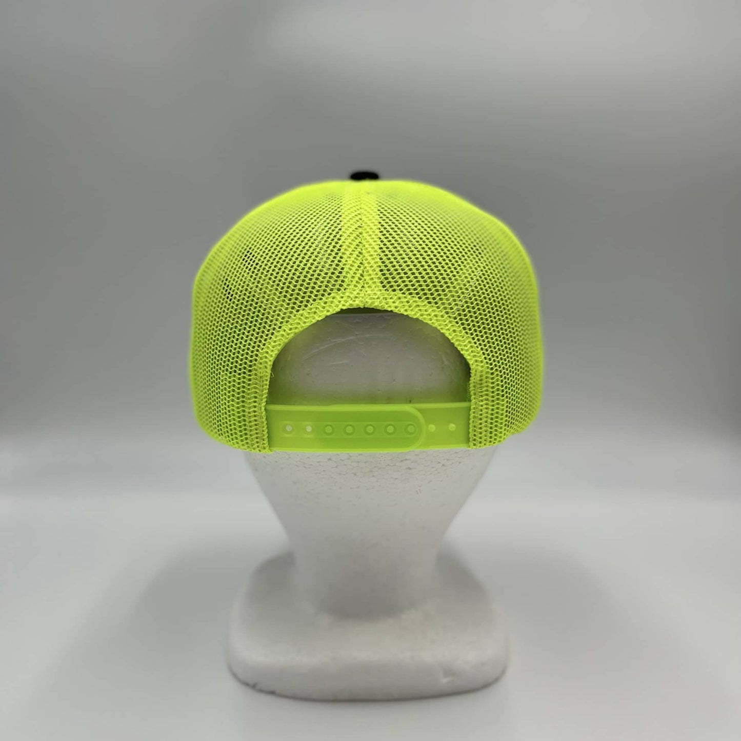 Plain Flat 6P Mesh Trucker Black and Neon Yellow Mesh 12-pck CF6M1867 Cap Hat