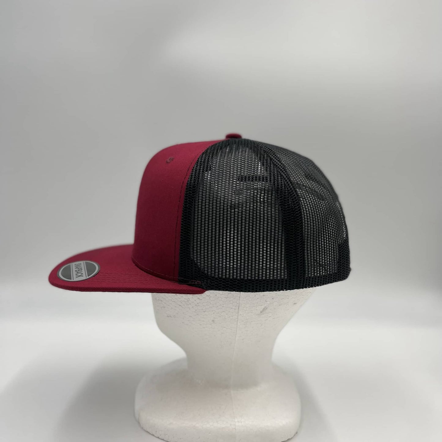 Alpha Omega Cap Plain Flat 6P Mesh Trucker Burgandy and Black Mesh 12-pck CF6M1864 Cap Hat