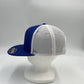 Plain Flat 6P Mesh Trucker Blue and White Mesh 12-pck CF6M1863 Cap Hat