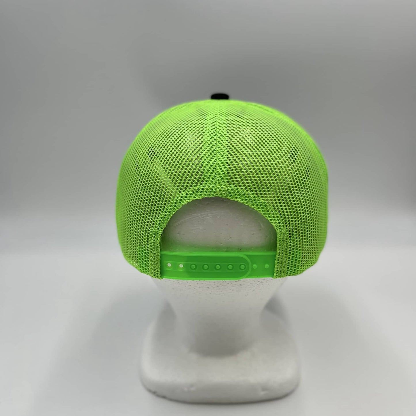 Alpha Omega Cap Plain Flat 6P Mesh Trucker Black and Neon Green Mesh 12-pck CF6M1857 Cap Hat