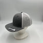 Plain Flat 6P Mesh Trucker Dark Gray and White Mesh 12 pack CF6M1878 Cap Hat