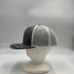 Plain Flat 6P Mesh Trucker Dark Gray and White Mesh 12 pack CF6M1878 Cap Hat