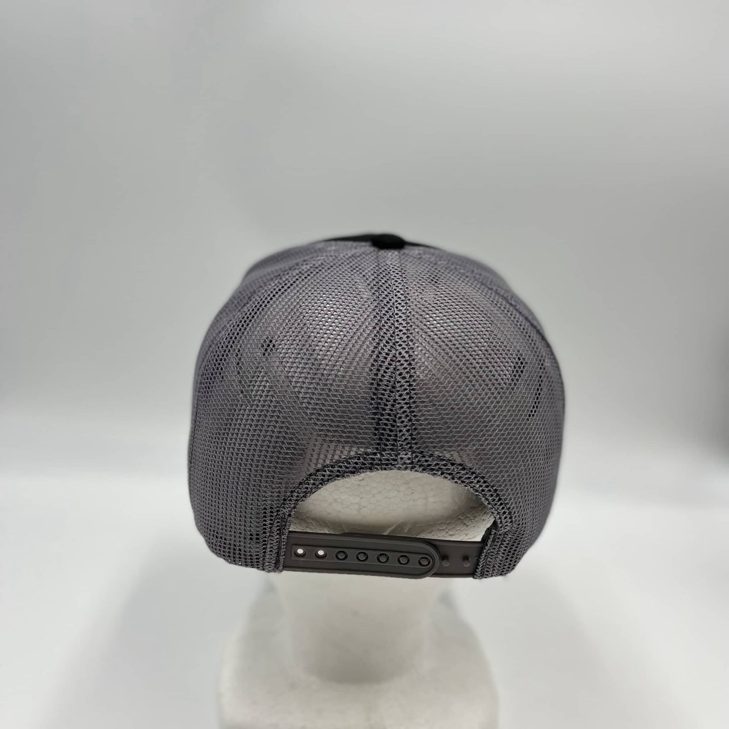Plain Flat 6P Mesh Trucker Black and Gray Mesh 12-pck CF6M1858 Cap Hat