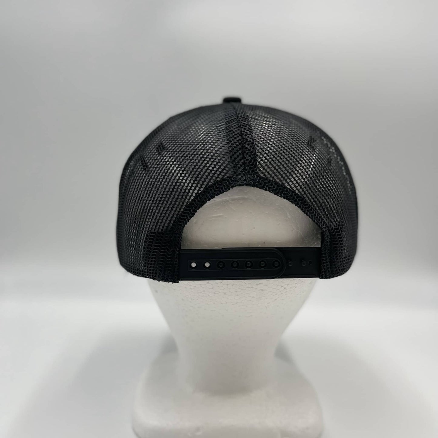 Plain Flat 6P Mesh Trucker Black and Black Mesh 12-pck CF6M1859 Cap Hat