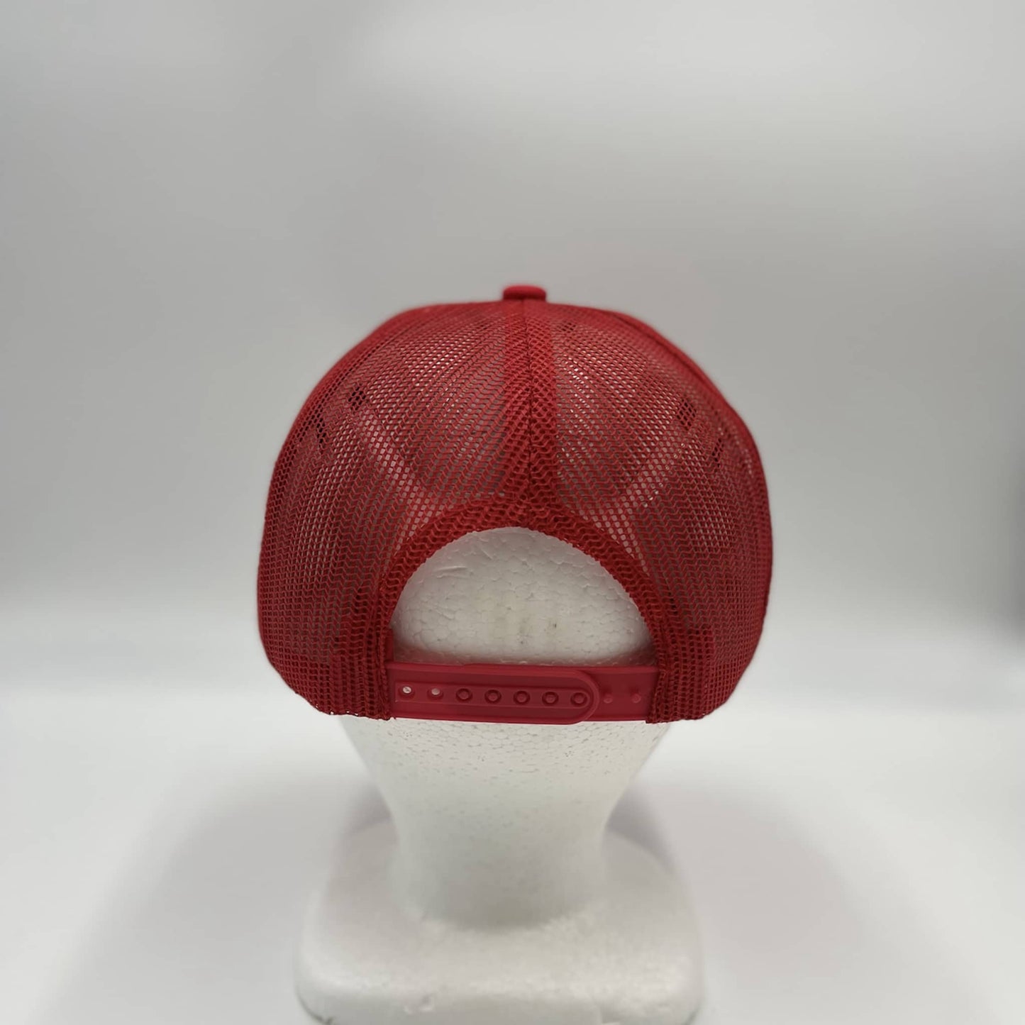 Plain Flat 5P Mesh Trucker Red and Red Mesh 12-pck CF5M1218 Cap Hat