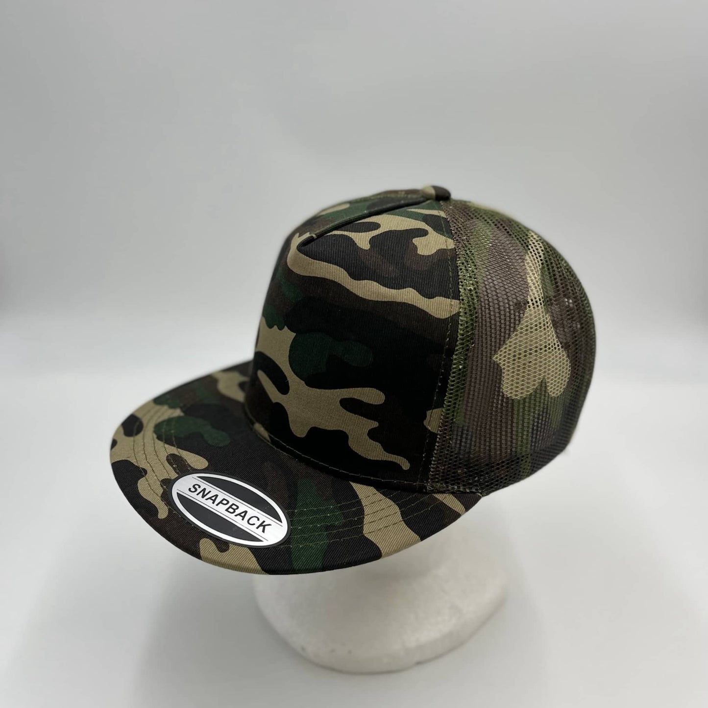 Plain Flat 5P Mesh Trucker Camo II and Camo Mesh 12-pck CF5M1224 Cap Hat