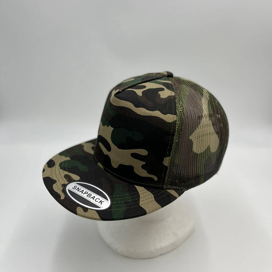 Plain Flat 5P Mesh Trucker Camo II and Camo Mesh 12-pck CF5M1224 Cap Hat