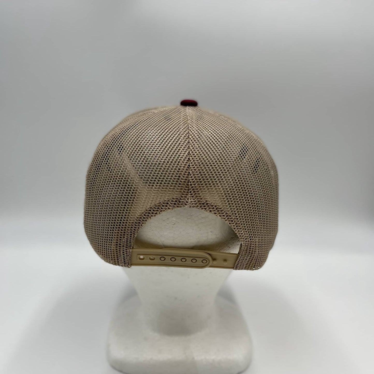 Alpha Omega Cap Plain Flat 5P Mesh Trucker Burgandy and Tan Mesh 12-pck CF5M1215 Cap Hat