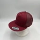 Plain Flat 5P Mesh Trucker Burgandy and Burgandy Mesh 12-pck CF5M12245 Cap Hat
