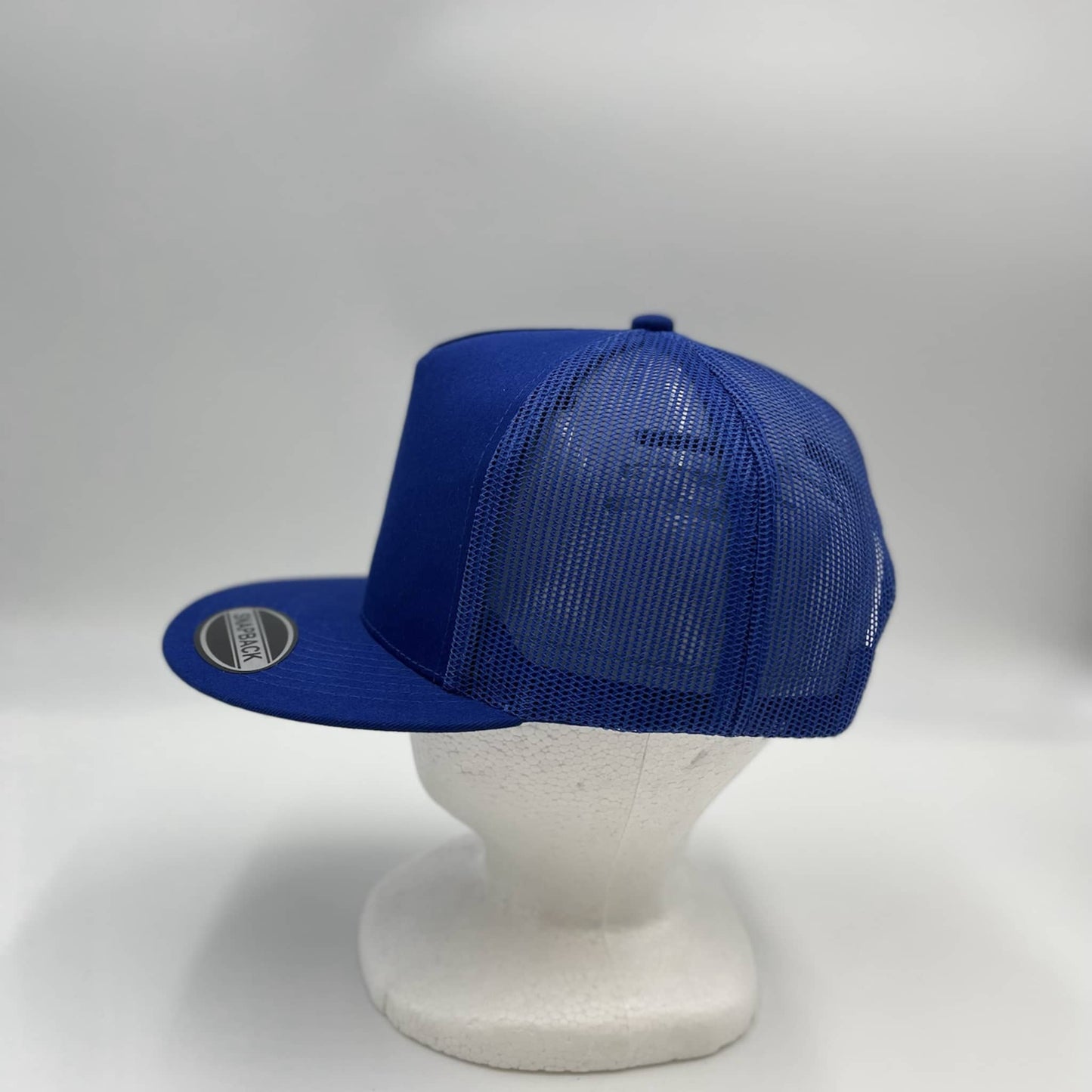Plain Flat 5P Mesh Trucker Blue and Blue Mesh 12-pck CF5M1211 Cap Hat