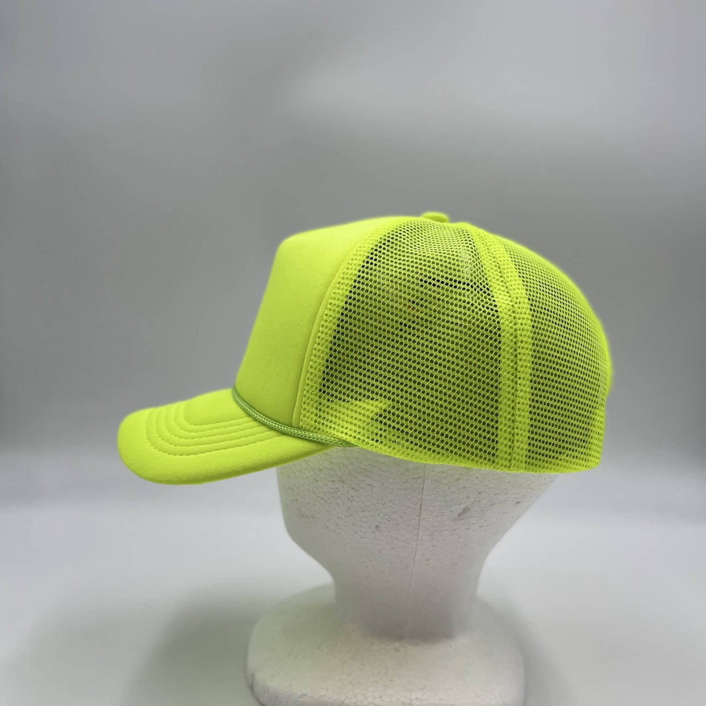 Plain Sponge Trucker Neon Yellow 12-pck STM18 Cap Hat