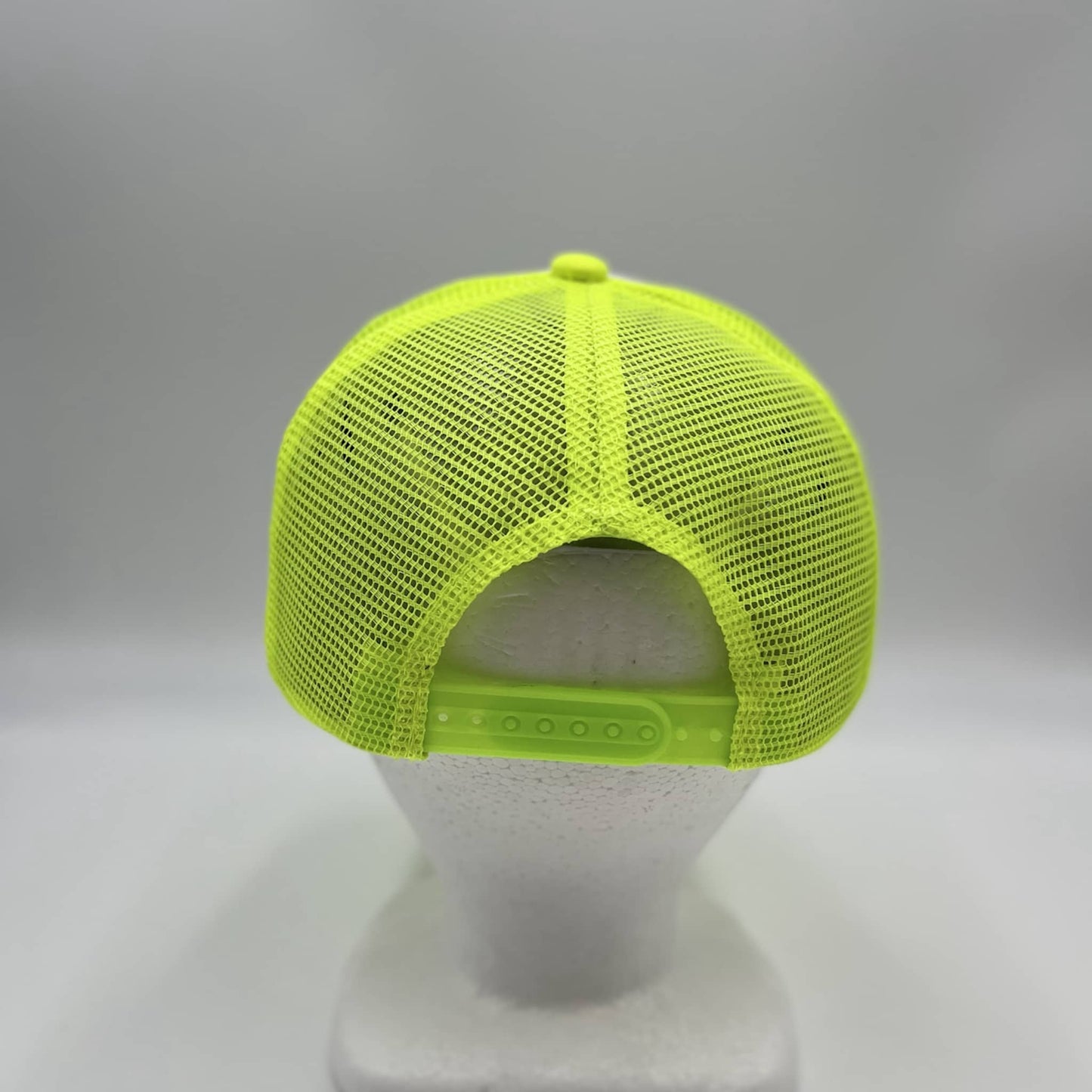 Plain TwoTone Sponge Trucker White Face, Neon Yellow Lid, and Neon Yellow Mesh 12-pck STMTT08 Cap Hat