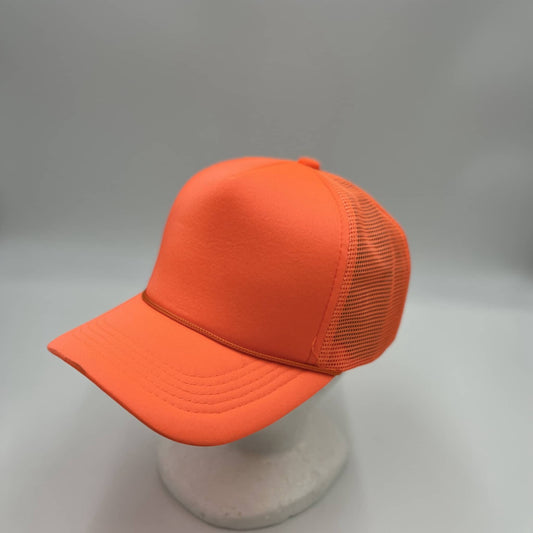 Alpha Omega Cap Plain Sponge Trucker orange 12-pck STM19 Cap Hat