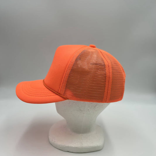 Alpha Omega Cap Plain Sponge Trucker orange 12-pck STM19 Cap Hat