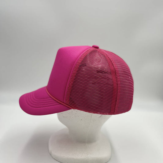 Alpha Omega Cap Plain Sponge Trucker Hot Pink 12-pck STM21 Cap Hat