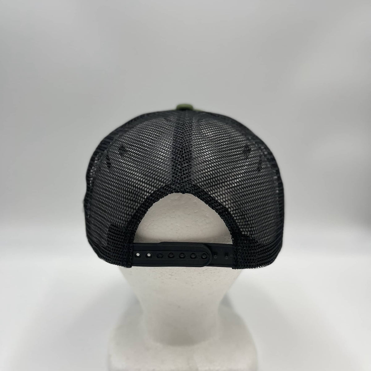 Plain Sponge Trucker Olive Green and Black Mesh STM22 Cap Hat