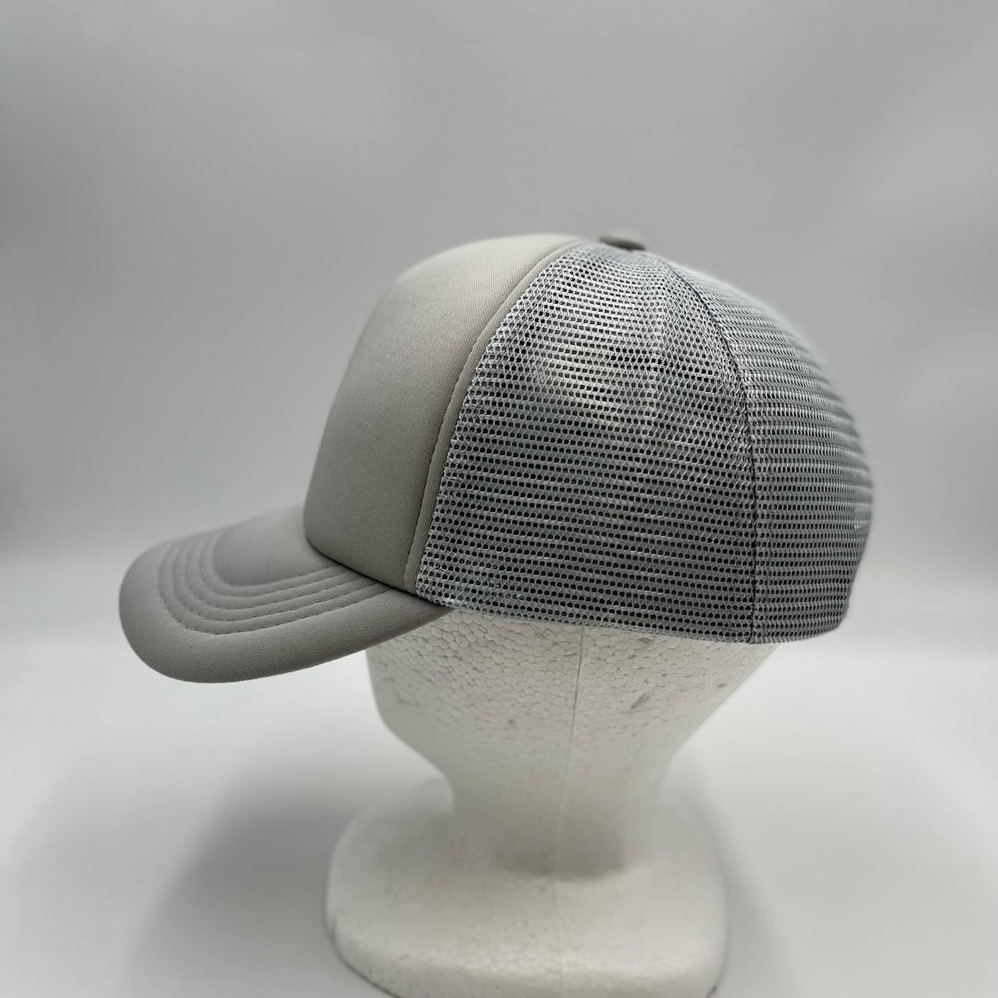 Plain Sponge Trucker Gray 12-pck STM17 Cap Hat