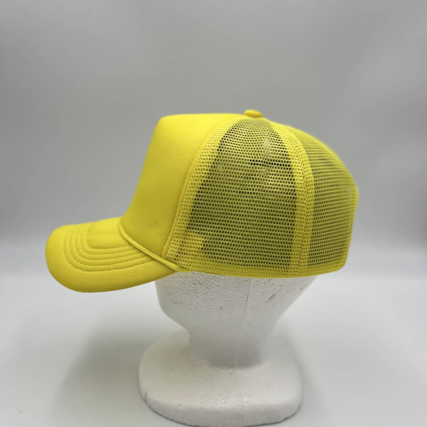 Alpha Omega Cap Plain Sponge Trucker Yellow 12-pck STM13 Cap Hat