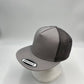 Plain Flat 5P Mesh Trucker Light Gray and Light Gray Mesh 12-pck CF5M1205 Cap Hat