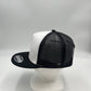 Plain Flat 5P Two Tone Mesh Trucker White Face Black Lid and Black Mesh 12-pck CF5MTT2 Cap Hat