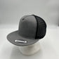 Plain Flat 5P Mesh Trucker Textured Dark Gray and Black Mesh 12-pck CF5M1202 Cap Hat