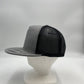 Plain Flat 5P Mesh Trucker Textured Dark Gray and Black Mesh 12-pck CF5M1202 Cap Hat