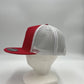 Plain Flat 5P Mesh Trucker Red and White Mesh 12-pck CF5M1201 Cap Hat