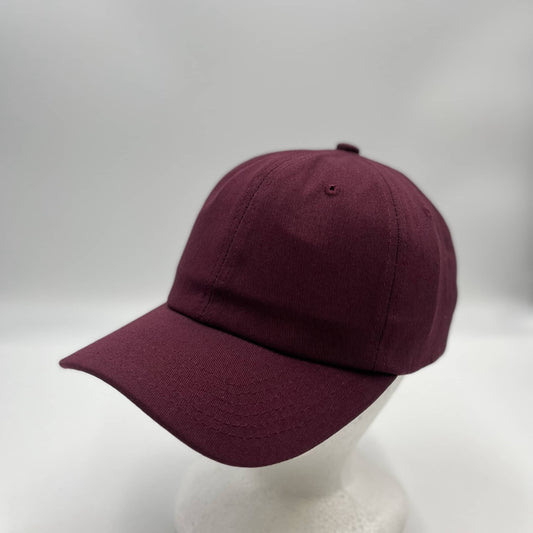 Plain Cotton Cap Burgandy 12-pck CCW0806 Cap Hat