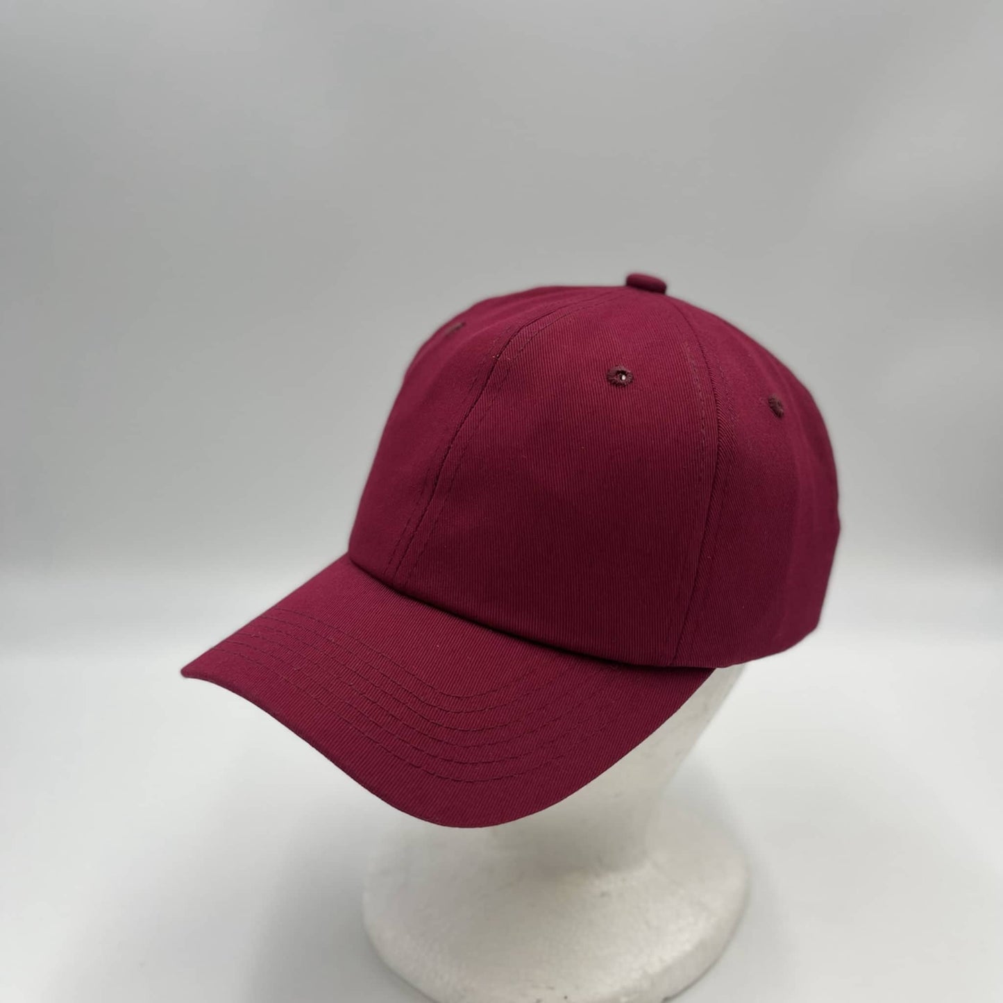 Plain Cotton Cap Maroon 12-pck CCW0807 Cap Hat