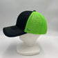 Plain Flat 6P Mesh Trucker Black and Neon Green Mesh 12-pck CF6M1827 Cap Hat