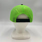 Plain Flat 6P Mesh Trucker Black and Neon Green Mesh 12-pck CF6M1827 Cap Hat