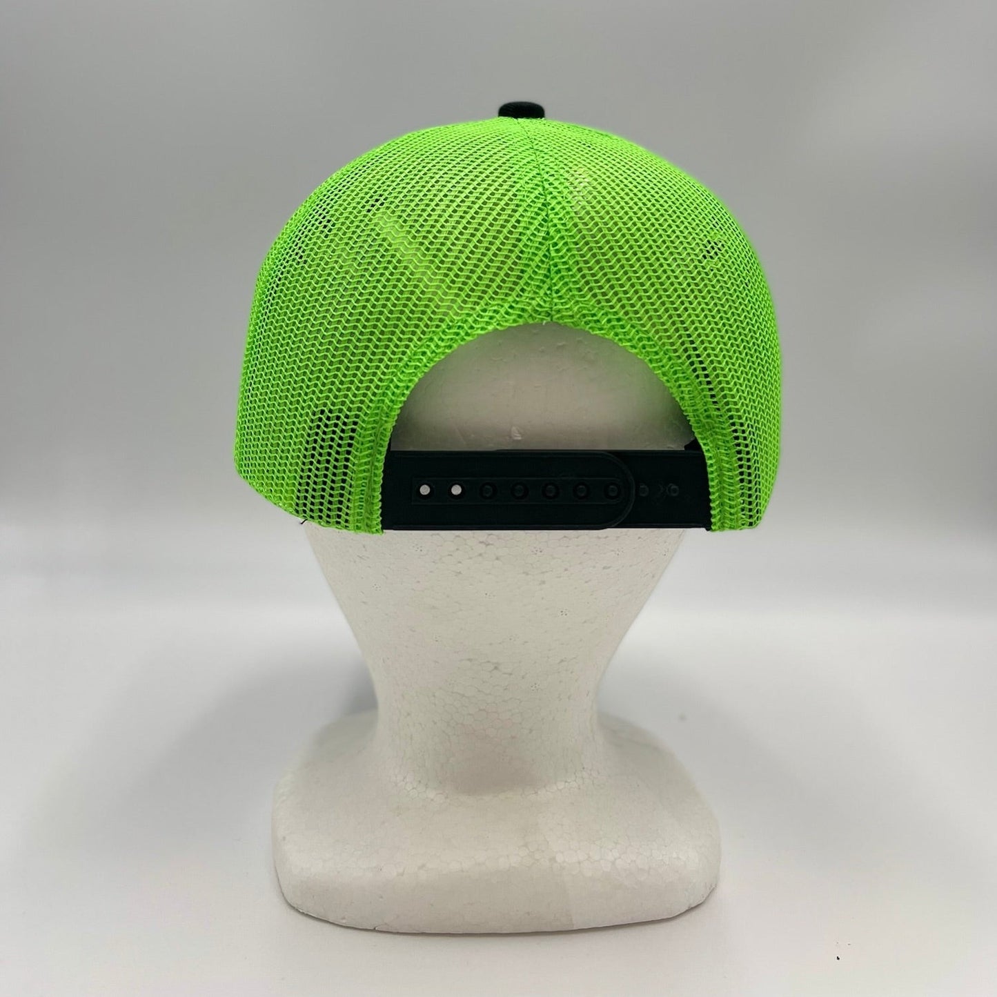 Alpha Omega Cap Plain Flat 6P Mesh Trucker Black and Neon Green Mesh 12-pck CF6M1827 Cap Hat