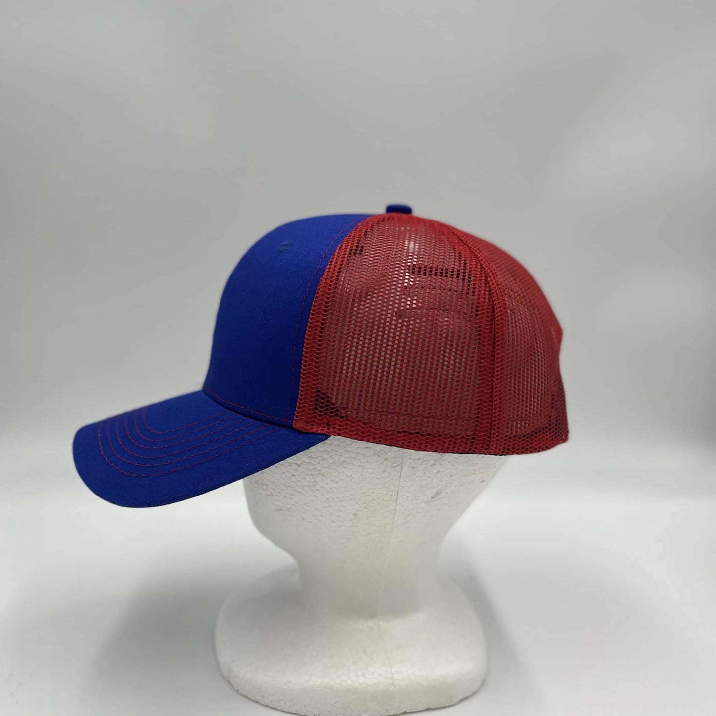 Plain Mesh Velcro Blue and Red Mesh 12-pack CTM1142 Cap Hat