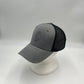 Plain Mesh Velcro Texture Gray and Black Mesh 12-pack CTM1139 Cap Hat