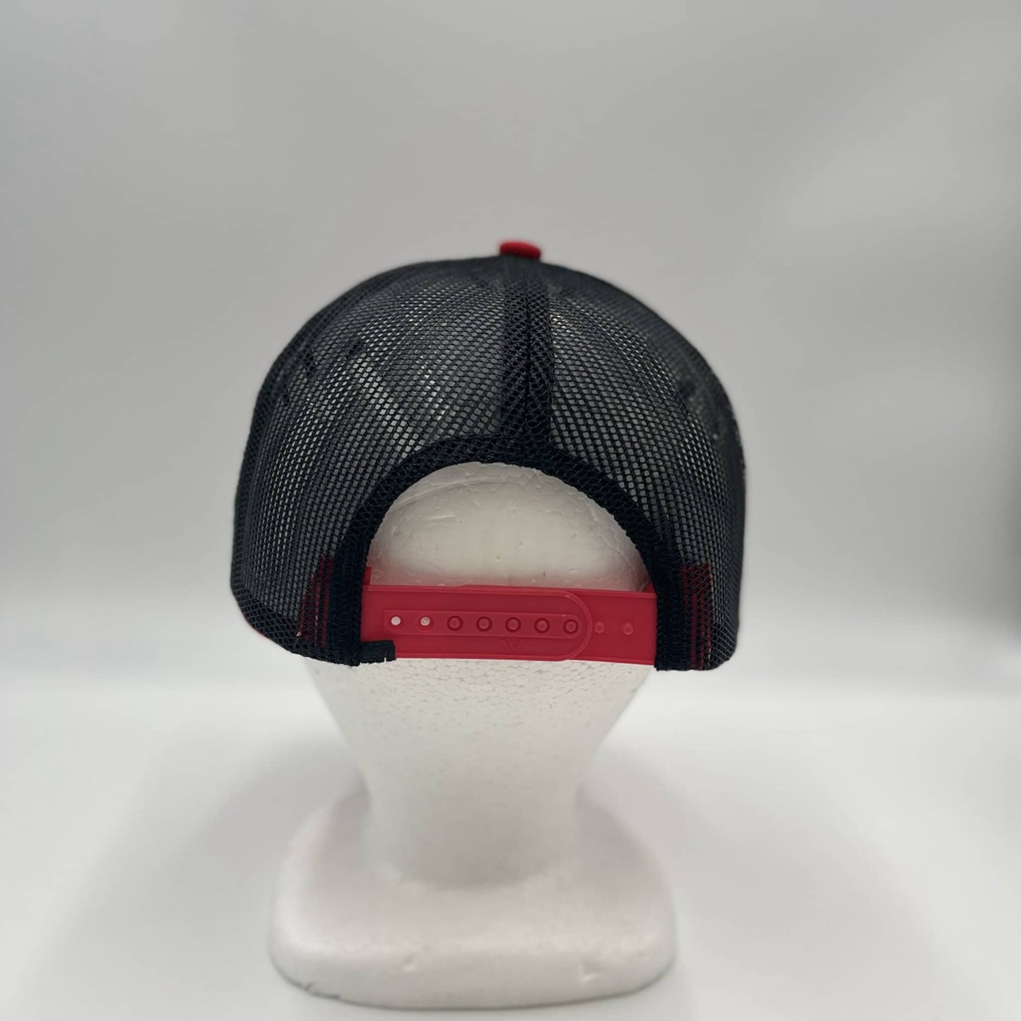 Alpha Omega Cap Plain Mesh Velcro Red and Black Mesh 12-PACK CTM1127 Cap Hat