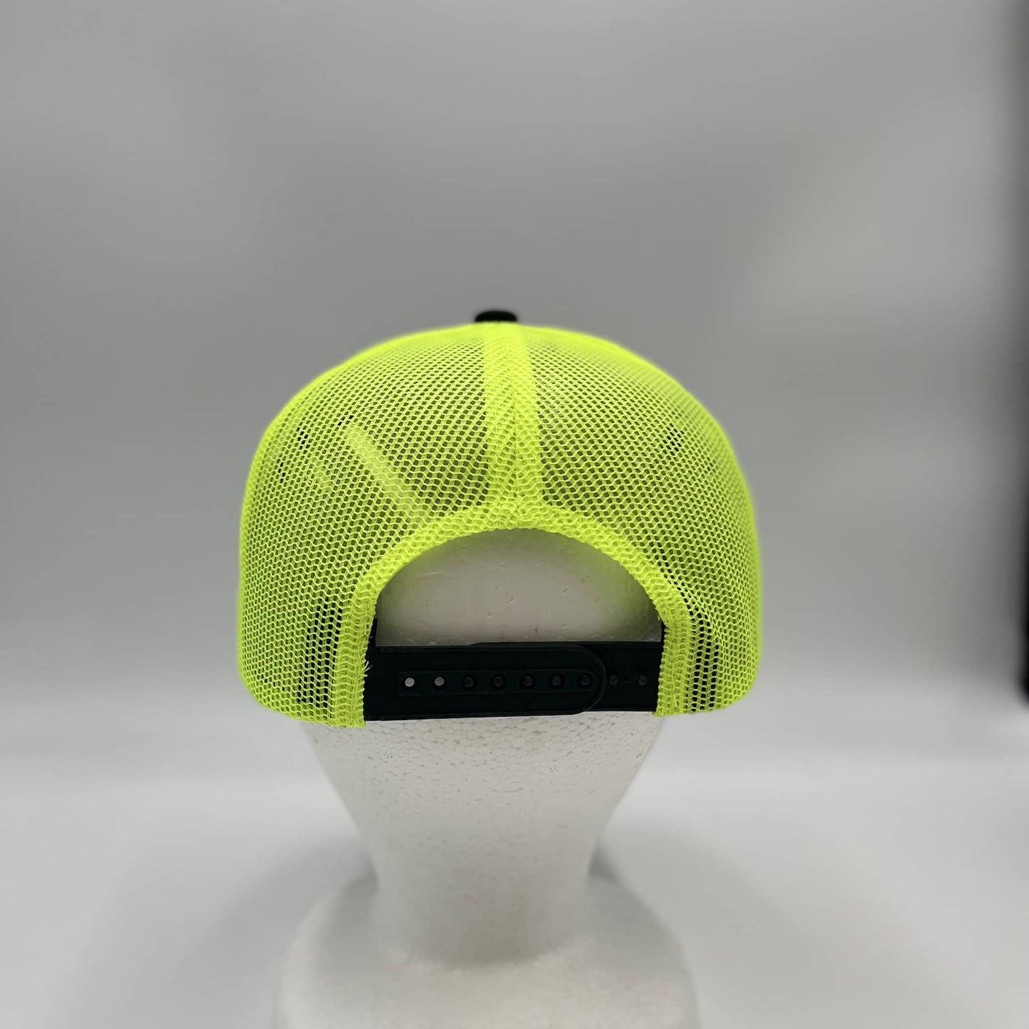 Alpha Omega Cap Plain Mesh Velcro Black and Neon Yellow Mesh CTM1131 Cap Hat