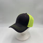 Plain Mesh Velcro Dark Gray and Neon Yellow Mesh 12 PACK CTM1132 Cap Hat