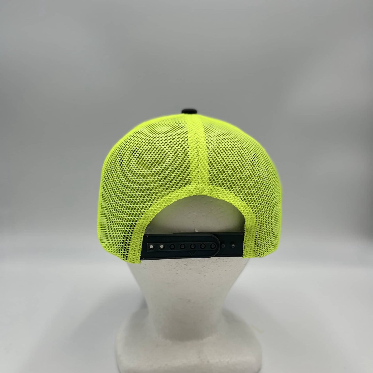 Alpha Omega Cap Plain Mesh Velcro Dark Gray and Neon Yellow Mesh 12 PACK  CTM1132 Cap Hat