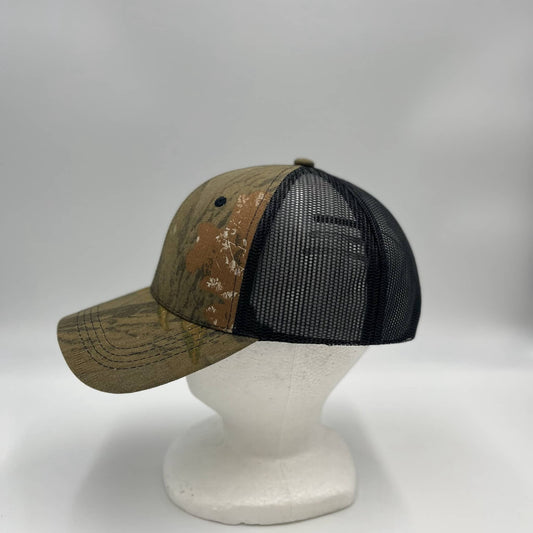 Alpha Omega Cap Plain Mesh Velcro Mossy Oak and Black Mesh 12 PACK CTM1117 Cap Hat