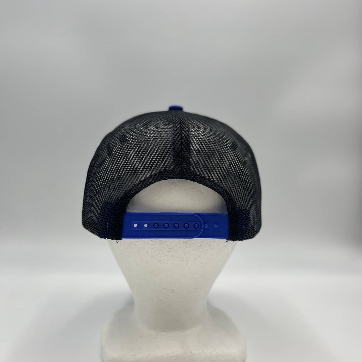 Alpha Omega Cap Plain Mesh Velcro Blue and Black Mesh 12 PACK CTM1115 Cap Hat