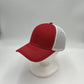 Plain Mesh Velcro Red and White Mesh 12 PACK CTM1126 Cap Hat