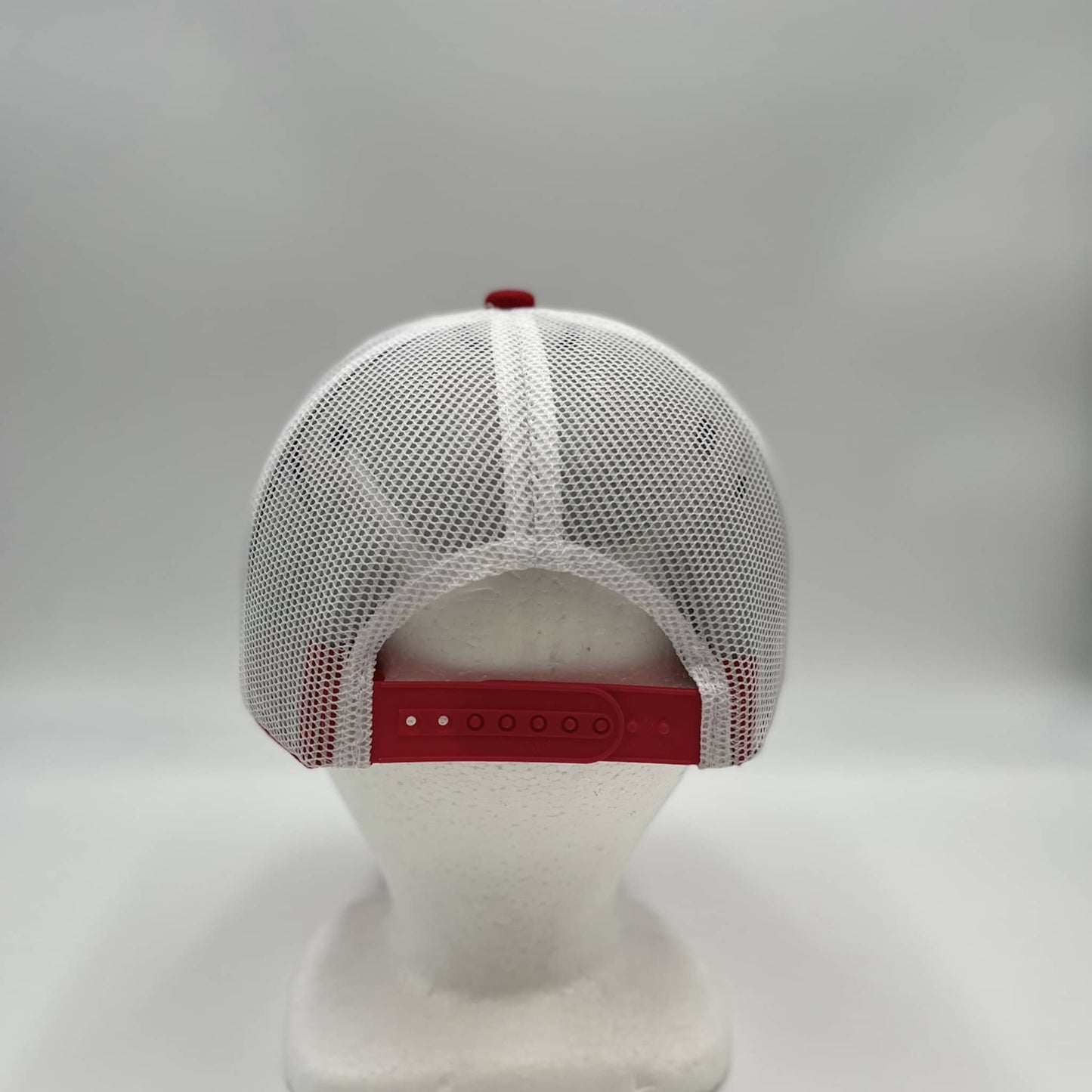 Alpha Omega Cap Plain Mesh Velcro Red and White Mesh 12 PACK CTM1126 Cap Hat