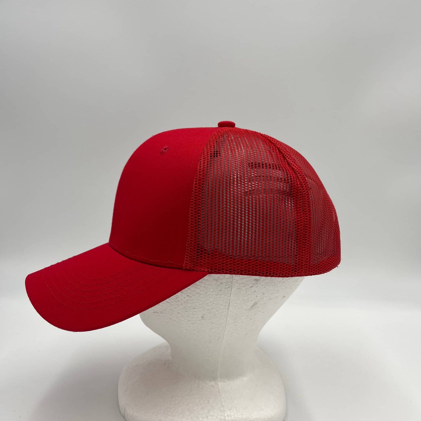 Alpha Omega Cap Plain Mesh Velcro Red and Red Mesh 20 PACK CTM1124 Cap Hat