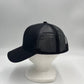Plain Mesh Velcro Black and Black Mesh 12 PACK CTM1121 Cap Hat