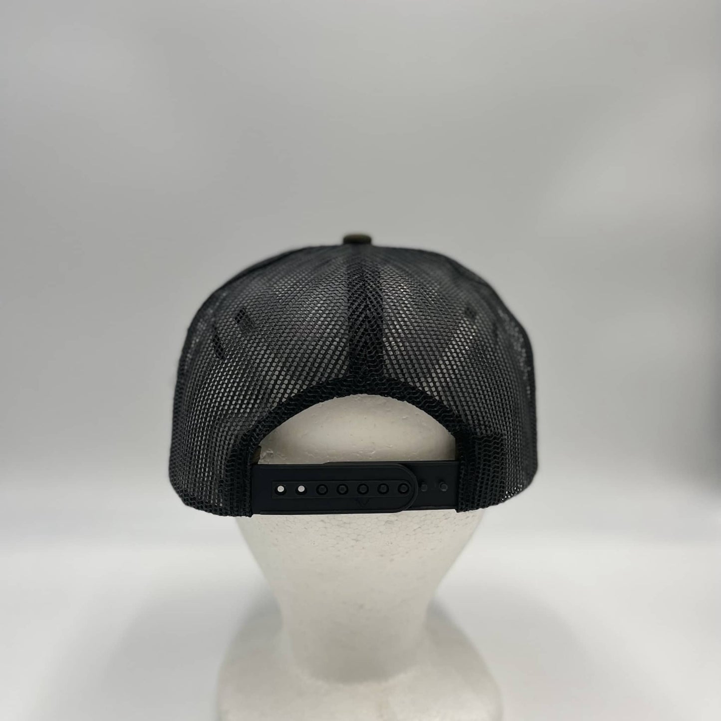 Plain 7 Panel Trucker Olive Green and Black Mesh NS7TM08 Cap Hat