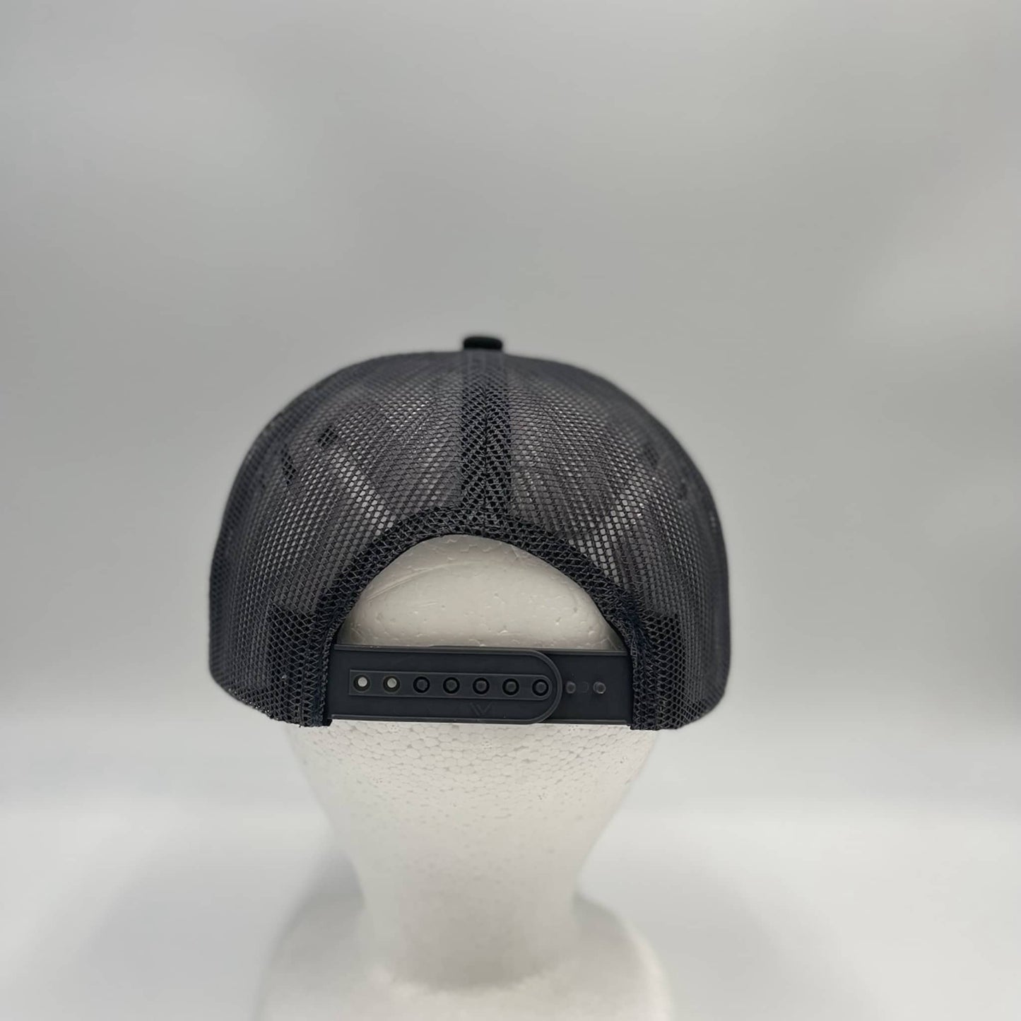 Plain 7 Panel Trucker Black and Gray Mesh 12 pack NS7TM06 Cap Hat
