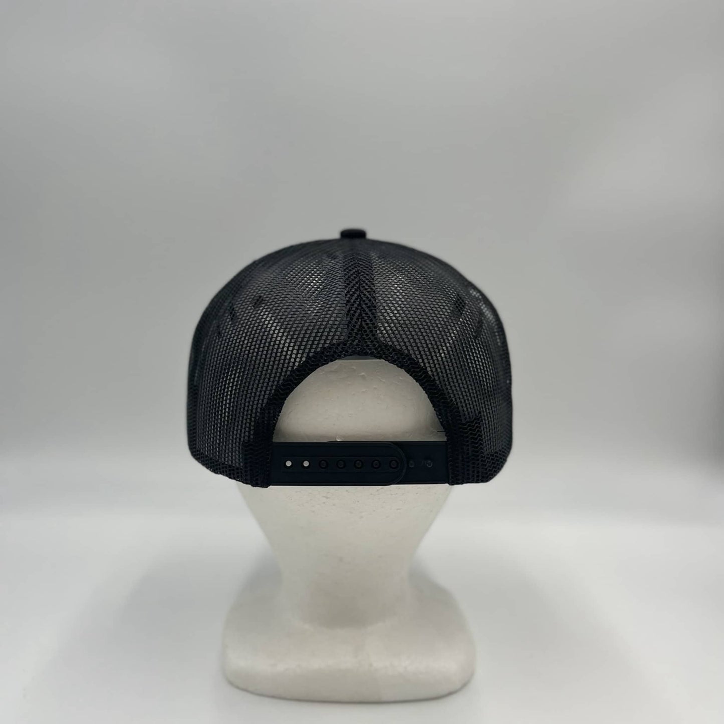 Plain 7 Panel Trucker Black and Black Mesh 12-pck NS7TM13 Cap Hat