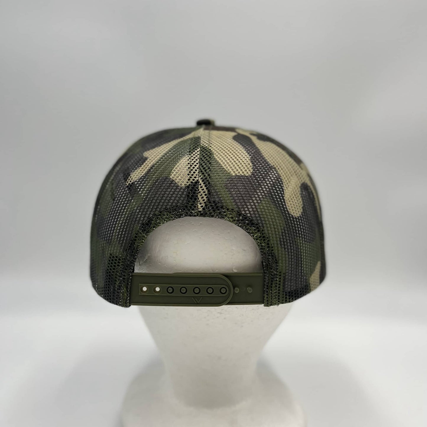 Alpha Omega Cap Plain 7 Panel Trucker Camo Green and Camo Green Mesh 12 pack NS7TMC2 Cap Hat