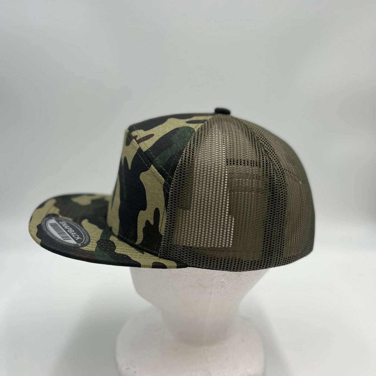Plain 7 Panel Trucker Green Camo and Olive Mesh 12 pack NS7TMC4 Cap Hat